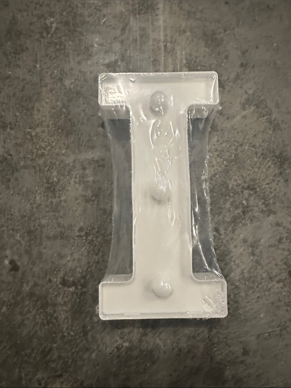 White Decorative Letter 'I' Home Accent